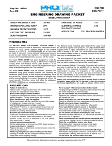 ENGINEERING DRAWING PACKET 300 PSI SIDE PORT