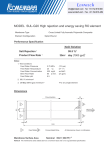 Lenntech MODEL  SUL-G20 High rejection and energy saving RO element