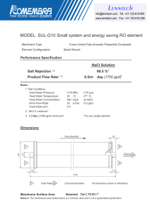 Lenntech MODEL  SUL-G10 Small system and energy saving RO element