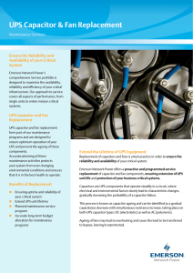 UPS Capacitor &amp; Fan Replacement Ensure the Reliability and System