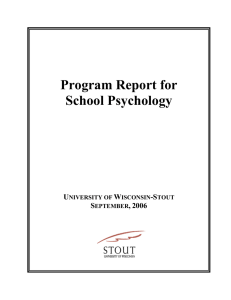 Program Report for School Psychology U