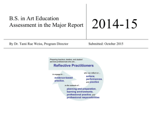 2014-15 B.S. in Art Education Assessment in the Major Report