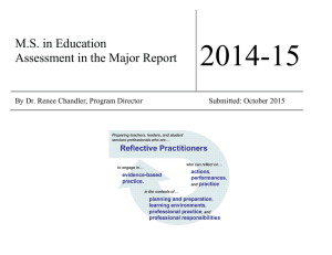 2014-15 M.S. in Education Assessment in the Major Report
