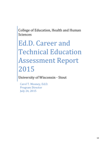 Ed.D. Career and Technical Education Assessment Report 2015