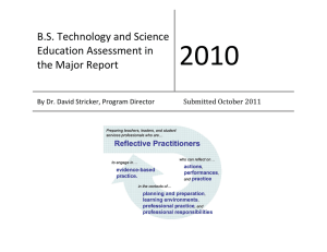 2010  B.S. Technology and Science Education Assessment in