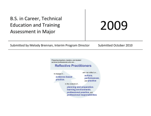 2009  B.S. in Career, Technical Education and Training