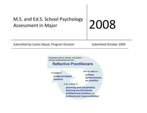 2008  M.S. and Ed.S. School Psychology Assessment in Major