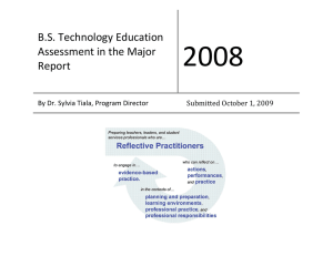 2008    B.S. Technology Education  Assessment in the Major 