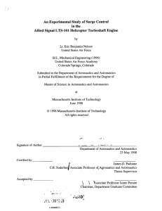 An Experimental Study  of Surge  Control in the