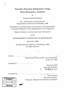 Transfer  Function  Estimation  Using Time-Frequency  Analysis