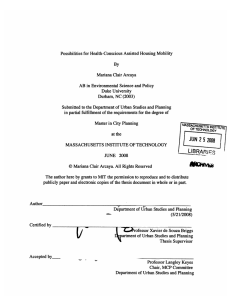 Possibilities for Health-Conscious  Assisted Housing  Mobility Mariana Clair Arcaya By