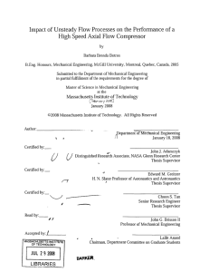 Impact  of Unsteady  Flow Processes  on the ... High Speed  Axial  Flow Compressor