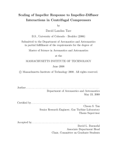 Scaling of Impeller Response to Impeller-Diffuser Interactions in Centrifugal Compressors