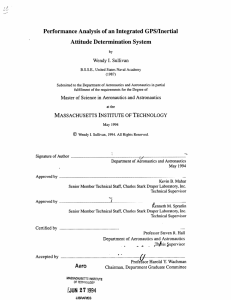 Performance Analysis  of an Integrated GPS/Inertial Attitude Determination System