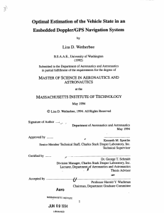 Optimal Estimation of the Vehicle  State in an D.