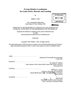 ARCHIVES Terrain Relative  Localization for Lunar Entry, Descent,  and Landing LBAR