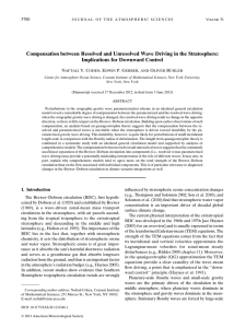 Compensation between Resolved and Unresolved Wave Driving in the Stratosphere: