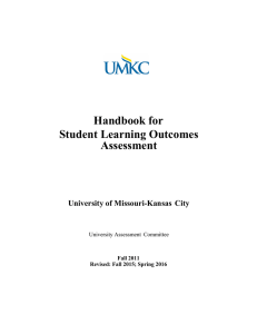 Handbook for Student Learning Outcomes Assessment