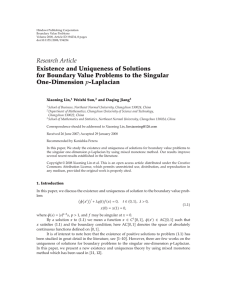 Hindawi Publishing Corporation Boundary Value Problems Volume 2008, Article ID 194234, pages