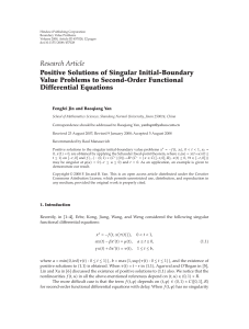 Hindawi Publishing Corporation Boundary Value Problems Volume 2008, Article ID 457028, pages