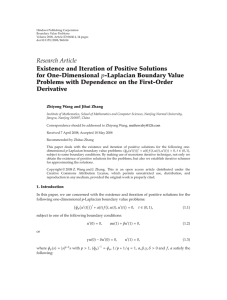 Hindawi Publishing Corporation Boundary Value Problems Volume 2008, Article ID 860414, pages