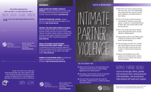 Intimate NATIONAL DOMESTIC VIOLENCE HOTLINE