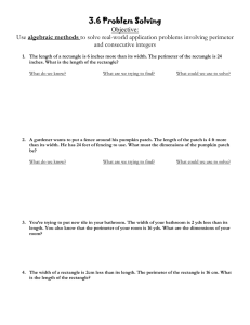 3.6 Problem Solving Objective: algebraic methods and consecutive integers