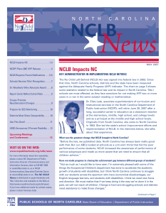 News NCLB NCLB Impacts NC N O R T H