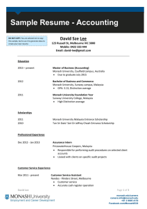 Sample Resume - Accounting David Sze Lee Mobile: 0422 333 444