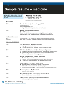 – medicine Sample resume Mendy Medicine