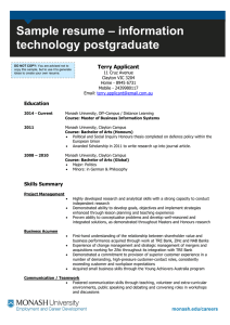 – information Sample resume technology postgraduate
