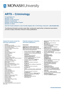 – Criminology ARTS