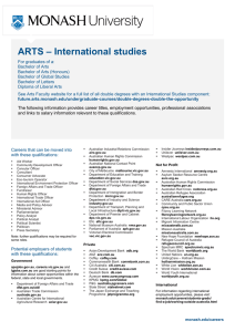 – International studies ARTS