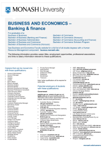 – BUSINESS AND ECONOMICS Banking &amp; finance