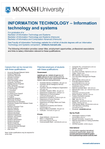 – Information INFORMATION TECHNOLOGY technology and systems