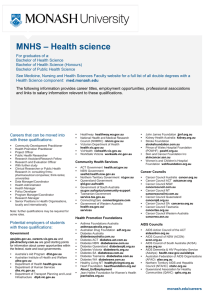 – Health science MNHS