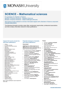 – Mathematical sciences SCIENCE