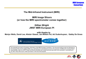 The Mid-Infrared Instrument (MIRI) MIRI Image Slicers Gillian Wright