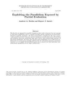 Exploiting the Parallelism Exposed by Partial Evaluation Abstract
