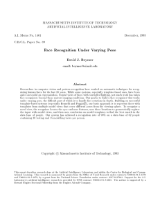 MASSACHUSETTS INSTITUTE OF TECHNOLOGY ARTIFICIAL INTELLIGENCE LABORATORY A.I. Memo No. 1461 December, 1993