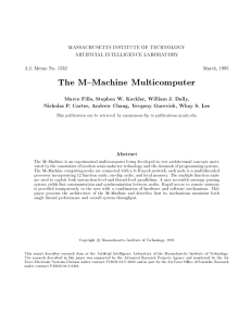The M{Machine Multicomputer