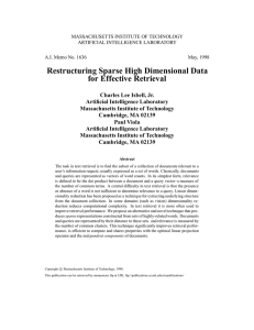 Restructuring Sparse High Dimensional Data for Effective Retrieval