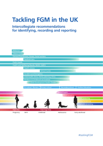 Tackling FGM in the UK Intercollegiate recommendations for identifying, recording and reporting