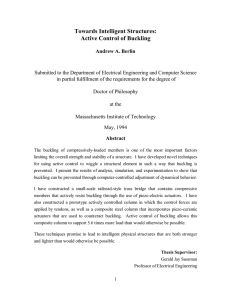 Towards Intelligent Structures: Active Control of Buckling