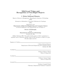 Mid-Level Vision and Recognition of Non-Rigid Objects J. Brian Subirana-Vilanova