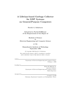 A Lifetime-based Garbage Collector for LISP Systems on General-Purpose Computers