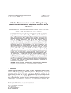 Detection of indeterminacies in corrected ECG signals using