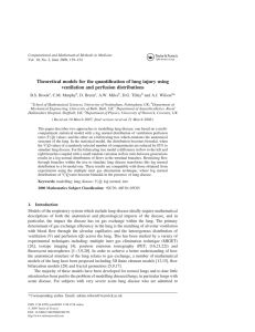 Theoretical models for the quantification of lung injury using