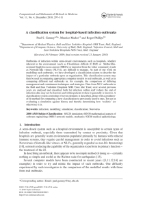 A classification system for hospital-based infection outbreaks Paul S. Ganney