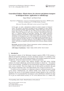 Generalized Fokker – Planck theory for electron and photon transport